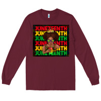 Burgundy juneteenth cute kid Long Sleeve Tee - TumblerDesignByShophia