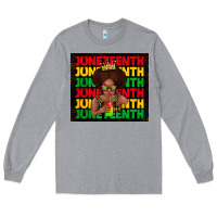 Heather Grey juneteenth cute kid Long Sleeve Tee - TumblerDesignByShophia