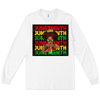 White juneteenth cute kid Long Sleeve Tee - TumblerDesignByShophia