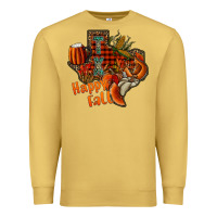 Antique Gold happy fall texas Premium Sweatshirt - CowhideDigitalArt