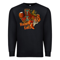 Black happy fall texas Premium Sweatshirt - CowhideDigitalArt