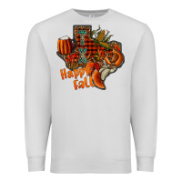 Dove Grey happy fall texas Premium Sweatshirt - CowhideDigitalArt