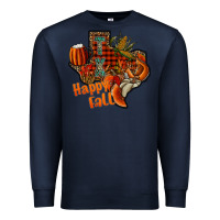 Navy happy fall texas Premium Sweatshirt - CowhideDigitalArt