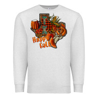 Oatmeal Heather happy fall texas Premium Sweatshirt - CowhideDigitalArt