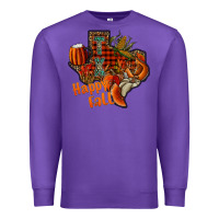Purple happy fall texas Premium Sweatshirt - CowhideDigitalArt