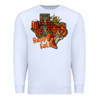 White happy fall texas Premium Sweatshirt - CowhideDigitalArt