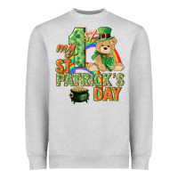 Heather Grey My first St. Patrick's Day Heavyweight Sweatshirt - CowGirlArtShop