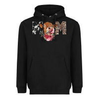 Black mom cow Heavyweight Hoodie - CowhideDigitalArt