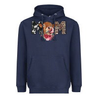 Navy mom cow Heavyweight Hoodie - CowhideDigitalArt