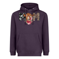 Plum mom cow Heavyweight Hoodie - CowhideDigitalArt
