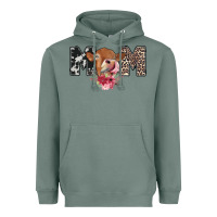 Sage mom cow Heavyweight Hoodie - CowhideDigitalArt