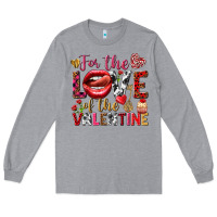 Heather Grey For the love of the Valentine Long Sleeve Tee - HowdyJamesFarm