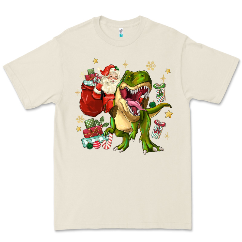 Christmas Dinosaur Premium Tee by MaliasSmallBusiness | Teevron