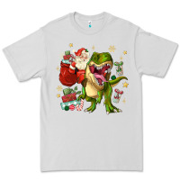 Dove Grey Christmas dinosaur Premium Tee - MaliasSmallBusiness