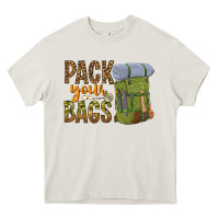 Cream pack your bags Heavy Core Tee - NancyCooperArtShop