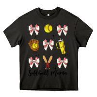 Asphalt softball coquette bow Heavy Core Tee - JahusDesignShop