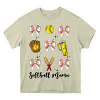 Mossy softball coquette bow Heavy Core Tee - JahusDesignShop