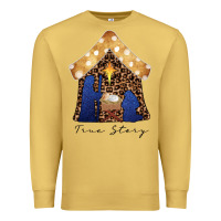 Antique Gold True Story Black Premium Sweatshirt - CowhideDigitalArt