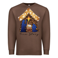 Chestnut True Story Black Premium Sweatshirt - CowhideDigitalArt