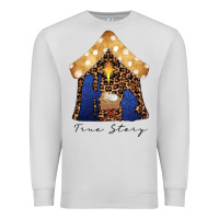 Dove Grey True Story Black Premium Sweatshirt - CowhideDigitalArt