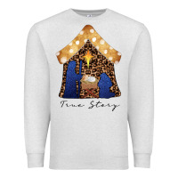 Oatmeal Heather True Story Black Premium Sweatshirt - CowhideDigitalArt