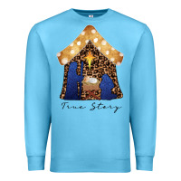 Ocean Blue True Story Black Premium Sweatshirt - CowhideDigitalArt
