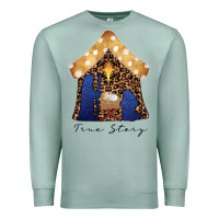 Seafoam True Story Black Premium Sweatshirt - CowhideDigitalArt