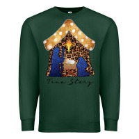 Sports Green True Story Black Premium Sweatshirt - CowhideDigitalArt
