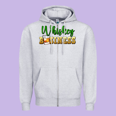 Whiskey Business Zipper Hoodie Designed By Fadigitalartstudio