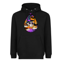 Black Hallowen Teardrop Heavyweight Hoodie - LillyAllenDesigns