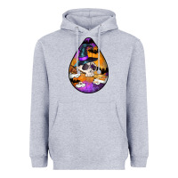 Heather Grey Hallowen Teardrop Heavyweight Hoodie - LillyAllenDesigns