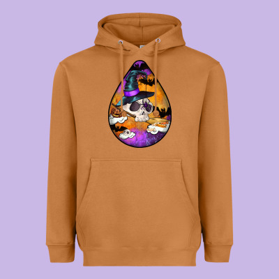 Hallowen Teardrop Heavyweight Hoodie Designed By Lillyallendesigns