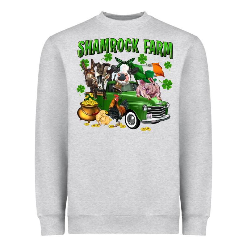 Shamrock Farm Heavyweight Sweatshirt by CowGirlArtShop | Teevron