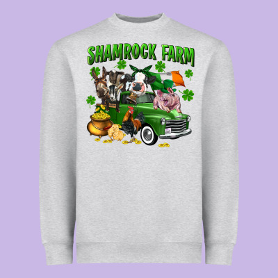 Shamrock Farm Heavyweight Sweatshirt Designed By Cowgirlartshop