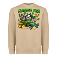 Mushroom Shamrock farm Heavyweight Sweatshirt - CowGirlArtShop