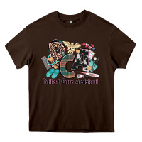 Chocolate Brown pca patient care assistant western Heavy Core Tee - NancyCooperArtShop