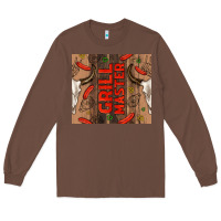 Chestnut grill master with bull skull Long Sleeve Tee - TumblerDesignByShophia