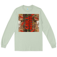Matcha grill master with bull skull Long Sleeve Tee - TumblerDesignByShophia
