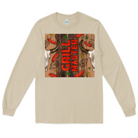 Mushroom grill master with bull skull Long Sleeve Tee - TumblerDesignByShophia