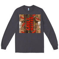 Smoke grill master with bull skull Long Sleeve Tee - TumblerDesignByShophia
