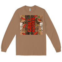Toasted Coconut grill master with bull skull Long Sleeve Tee - TumblerDesignByShophia