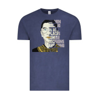 Vintage Denim RBG Ruth Bader Ginsburg Women Belong In All Places Vintage Tee - Bettercallsaul