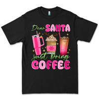 Black dear santa just bring coffee Premium Tee - MaliasSmallBusiness