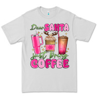 Dove Grey dear santa just bring coffee Premium Tee - MaliasSmallBusiness
