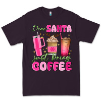 Plum dear santa just bring coffee Premium Tee - MaliasSmallBusiness