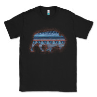 Black Bison Silhouette Blue Aztec Classic Tee - Bettercallsaul
