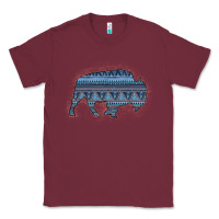 Burgundy Bison Silhouette Blue Aztec Classic Tee - Bettercallsaul