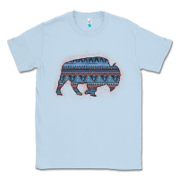Dusty Blue Bison Silhouette Blue Aztec Classic Tee - Bettercallsaul