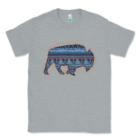 Heather Grey Bison Silhouette Blue Aztec Classic Tee - Bettercallsaul