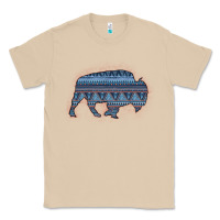 Mushroom Bison Silhouette Blue Aztec Classic Tee - Bettercallsaul